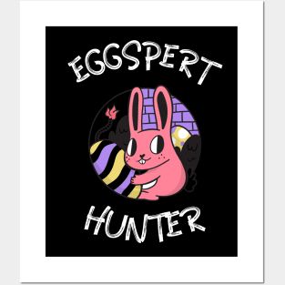 Eggspert Hunter Sneaky Bunny Posters and Art